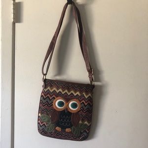 A little cloth owl purse